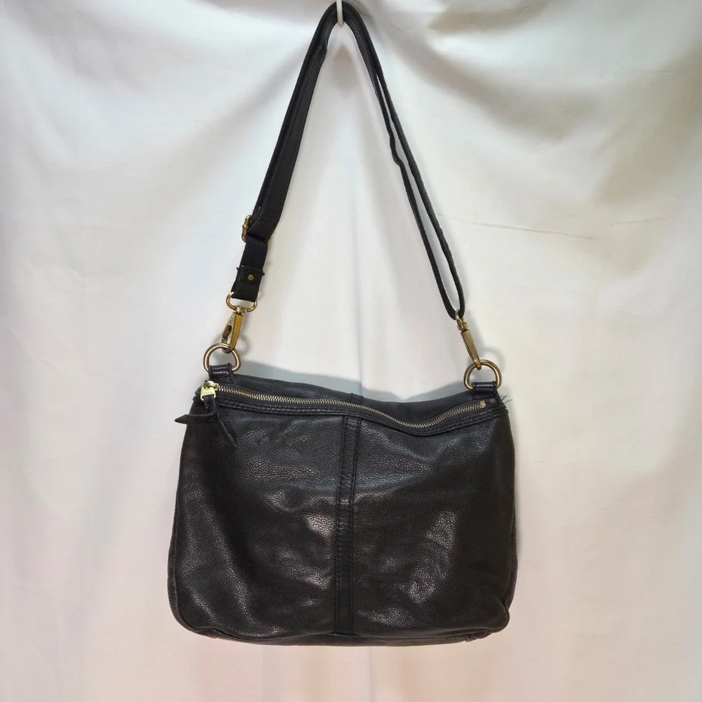 Fossil black leather